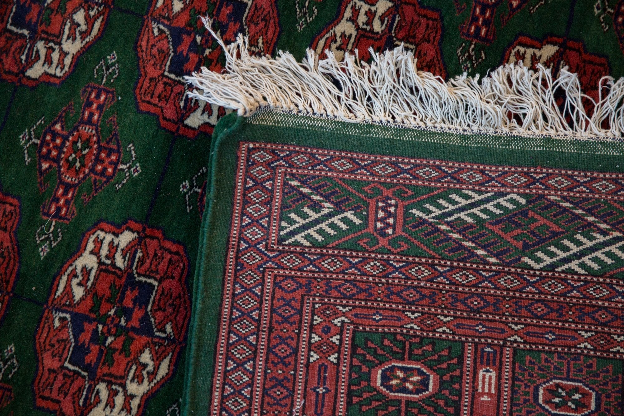 6x6.5 Vintage Fine Pakistani Bokhara Design Square Carpet by Old New House® - product image 10 for Resin Society