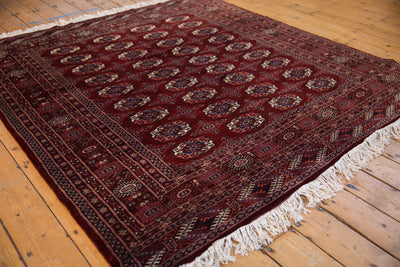 6x6.5 Vintage Fine Pakistani Bokhara Design Square Carpet by Old New House® - product image 3 for Resin Society