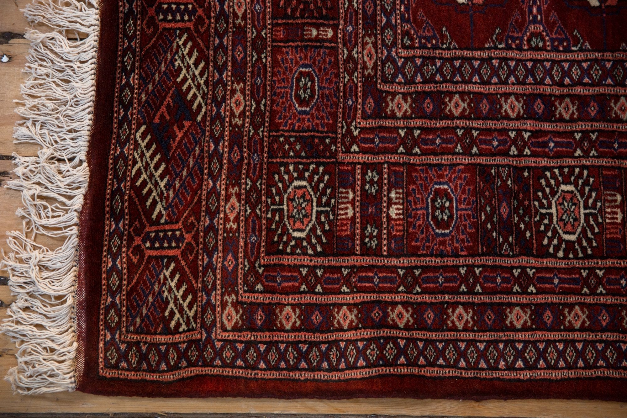 6x6.5 Vintage Fine Pakistani Bokhara Design Square Carpet by Old New House® - product image 5 for Resin Society
