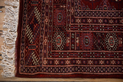 6x6.5 Vintage Fine Pakistani Bokhara Design Square Carpet by Old New House® - product image 5 for Resin Society