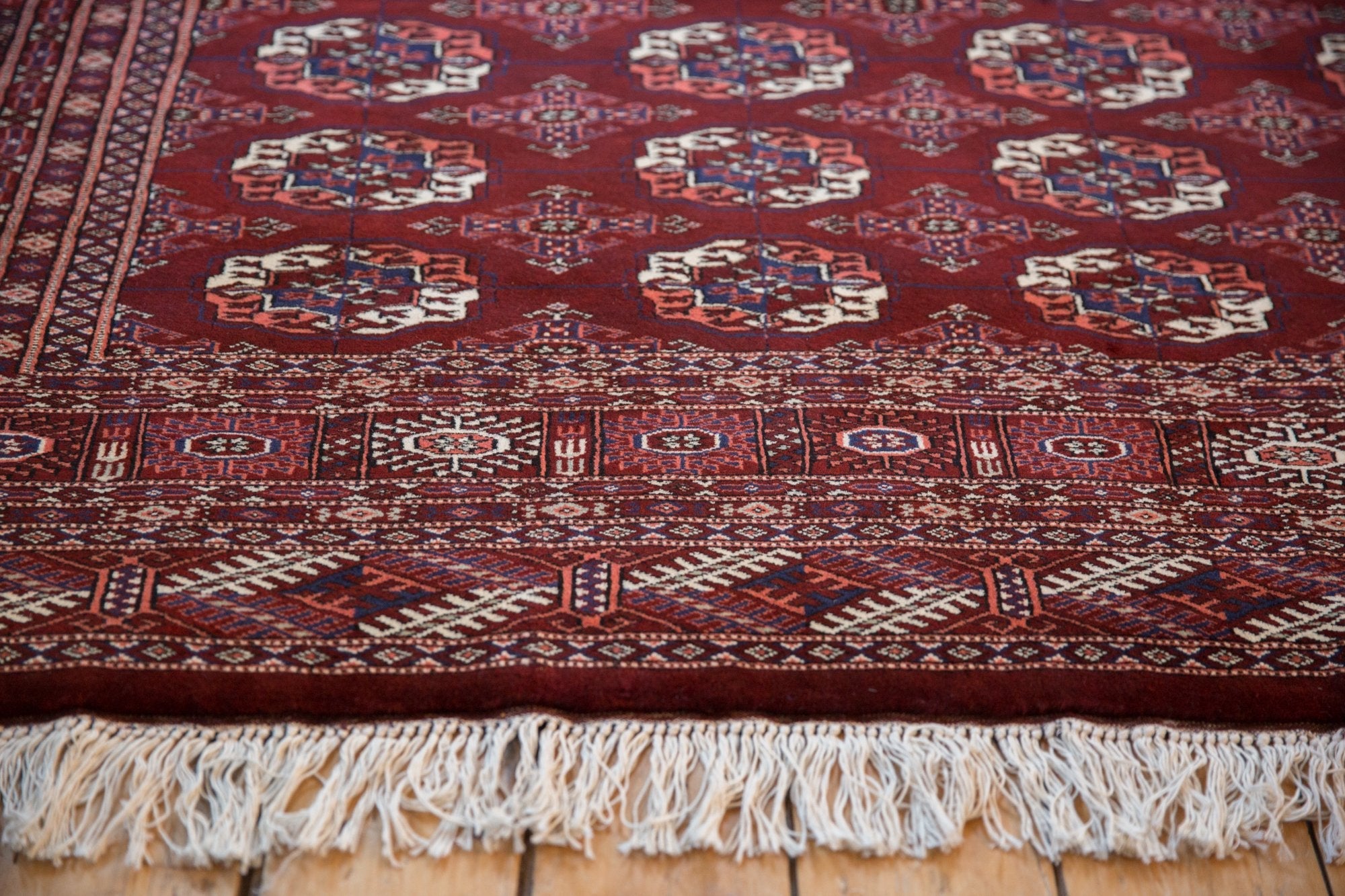 6x6.5 Vintage Fine Pakistani Bokhara Design Square Carpet by Old New House® - product image 8 for Resin Society