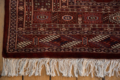 6x6.5 Vintage Fine Pakistani Bokhara Design Square Carpet by Old New House® - product image 9 for Resin Society