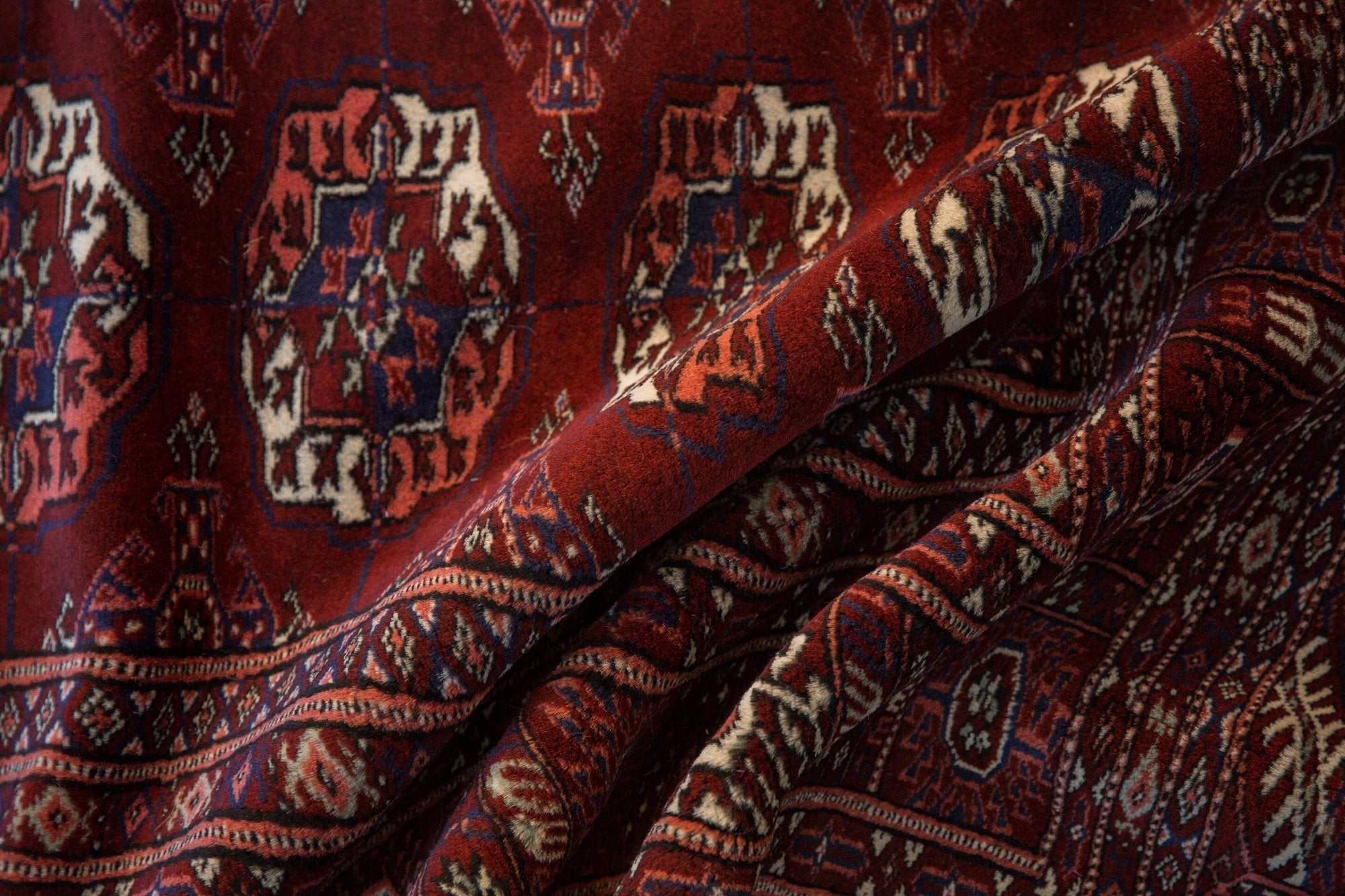 6x6.5 Vintage Fine Pakistani Bokhara Design Square Carpet by Old New House® - product image 10 for Resin Society