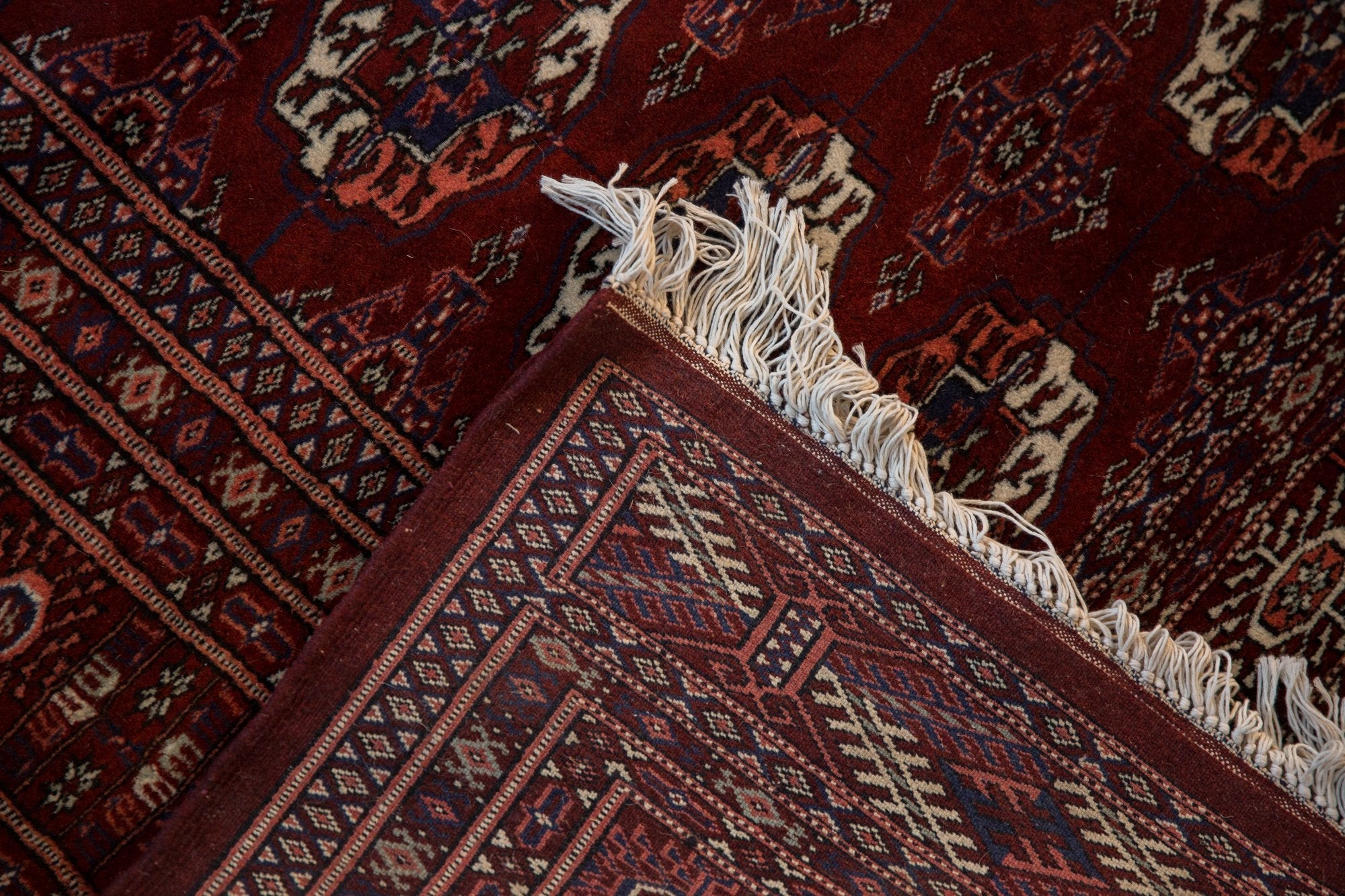 6x6.5 Vintage Fine Pakistani Bokhara Design Square Carpet by Old New House® - product image 11 for Resin Society