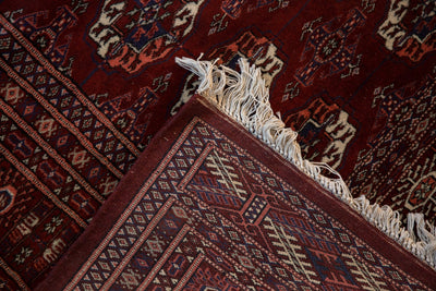 6x6.5 Vintage Fine Pakistani Bokhara Design Square Carpet by Old New House® - product image 11 for Resin Society
