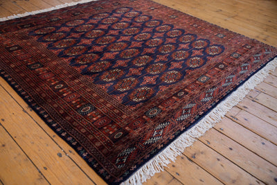 6.5x6.5 Vintage Fine Pakistani Bokhara Design Square Carpet by Old New House® - product image 3 for Resin Society