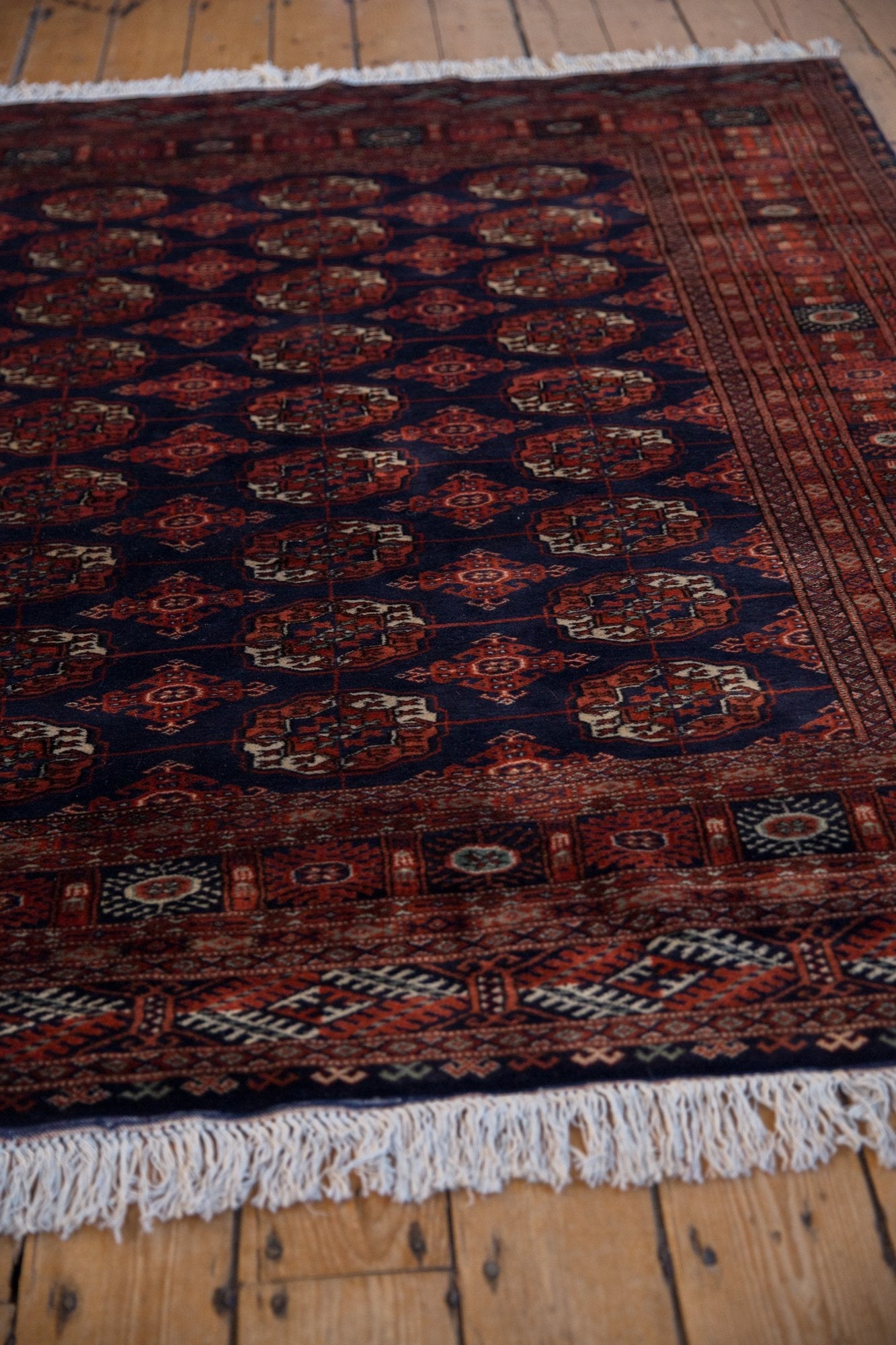 6.5x6.5 Vintage Fine Pakistani Bokhara Design Square Carpet by Old New House® - product image 4 for Resin Society