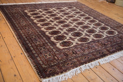 6.5x7 Vintage Fine Pakistani Bokhara Design Square Carpet by Old New House® - product image 3 for Resin Society