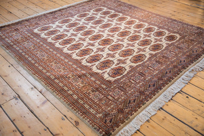 6.5x7 Vintage Fine Pakistani Bokhara Design Square Carpet by Old New House® - product image 6 for Resin Society