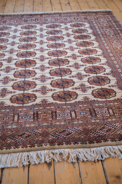 6.5x7 Vintage Fine Pakistani Bokhara Design Square Carpet by Old New House® - product image 7 for Resin Society