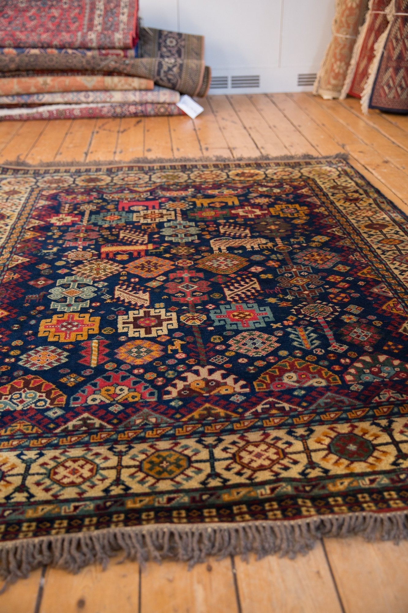 5.5x6.5 Vintage Indian Shiraz Design Carpet by Old New House® - product image 7 for Resin Society