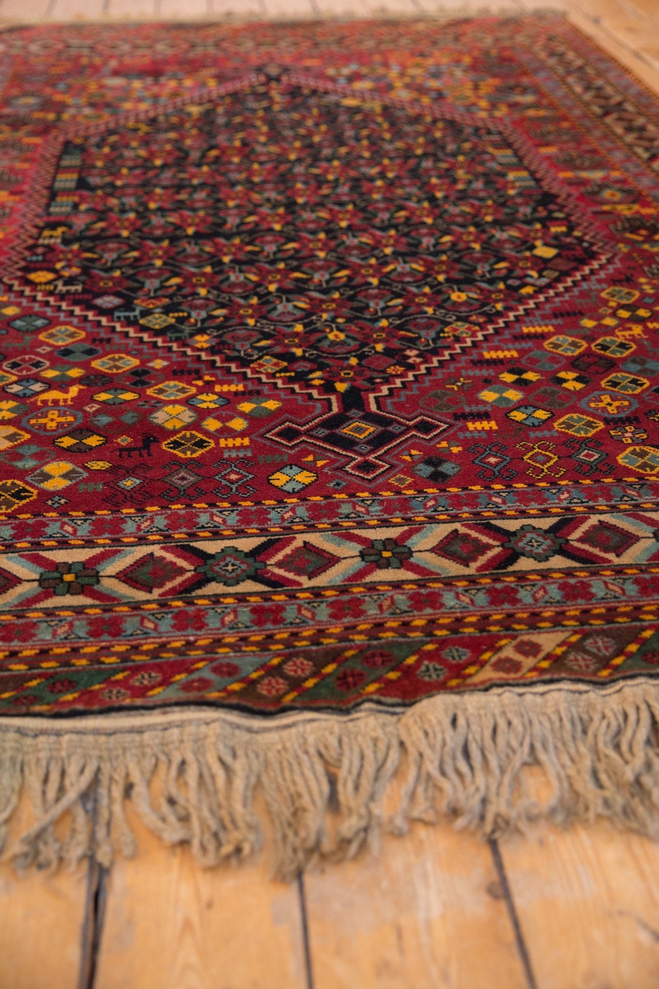 5x8 Vintage Indian Afshar Design Carpet by Old New House® - product image 4 for Resin Society