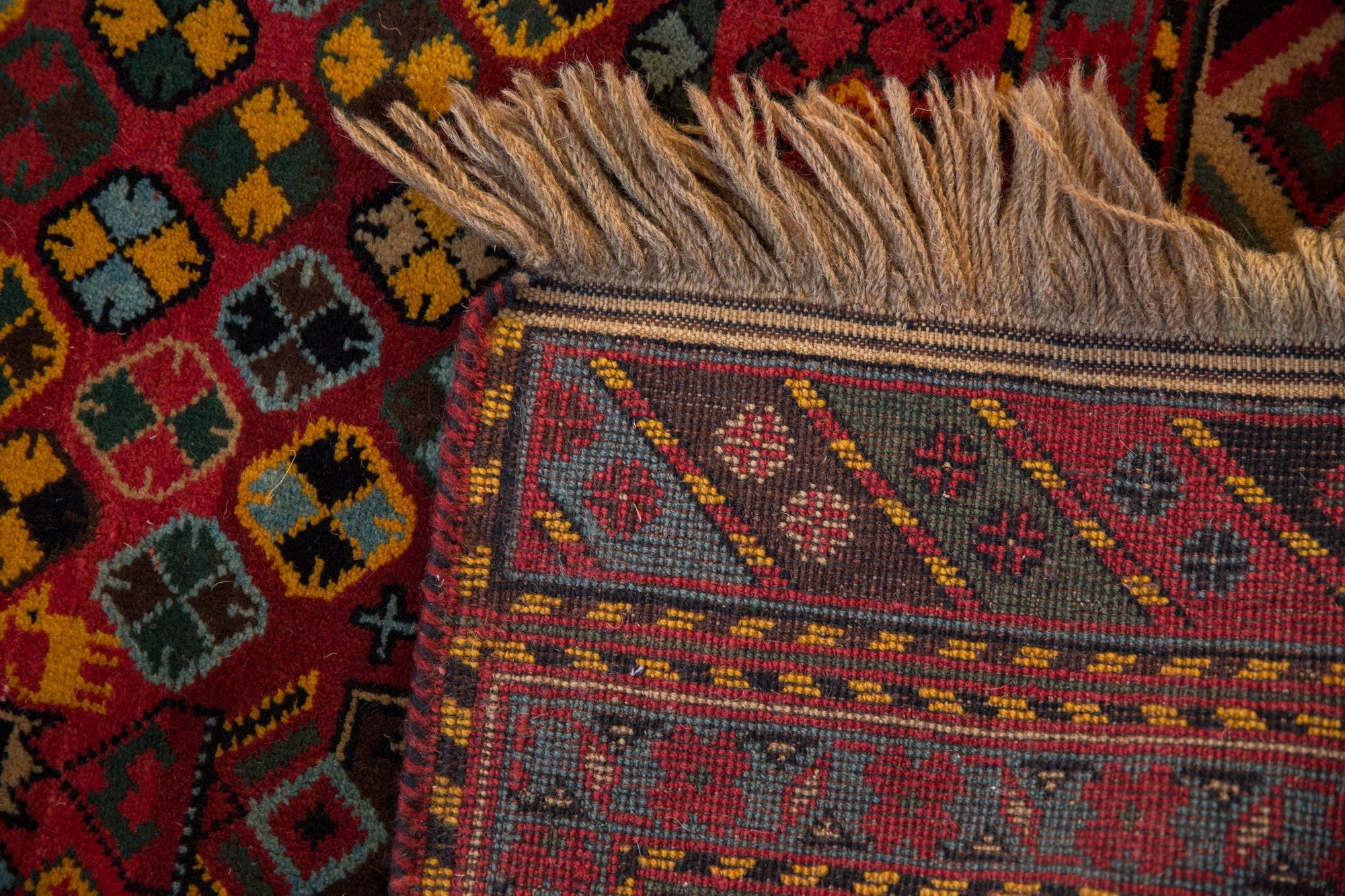 5x8 Vintage Indian Afshar Design Carpet by Old New House® - product image 12 for Resin Society