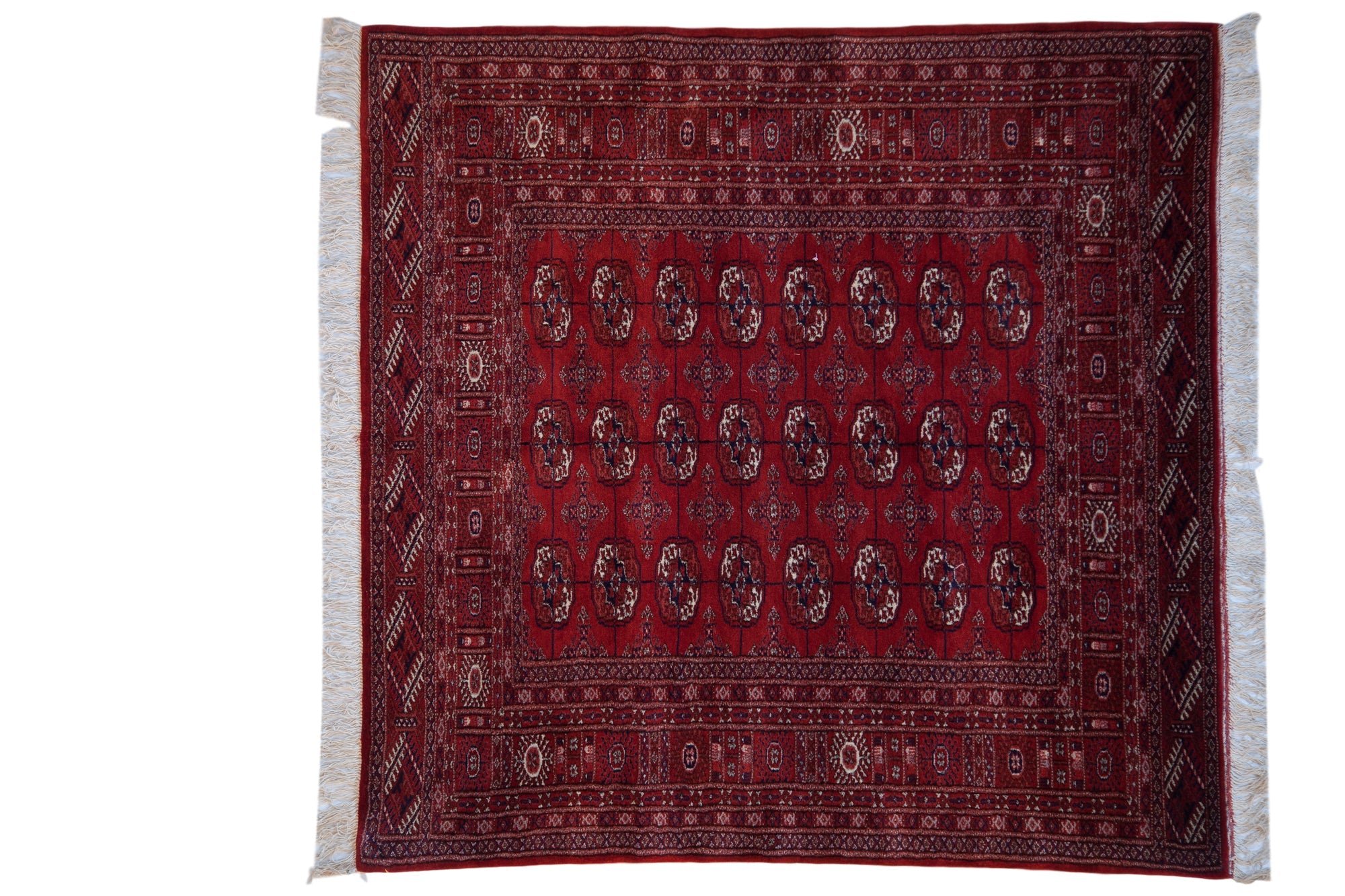 5x5.5 Vintage Fine Pakistani Bokhara Design Square Rug by Old New House® - main product image for Resin Society