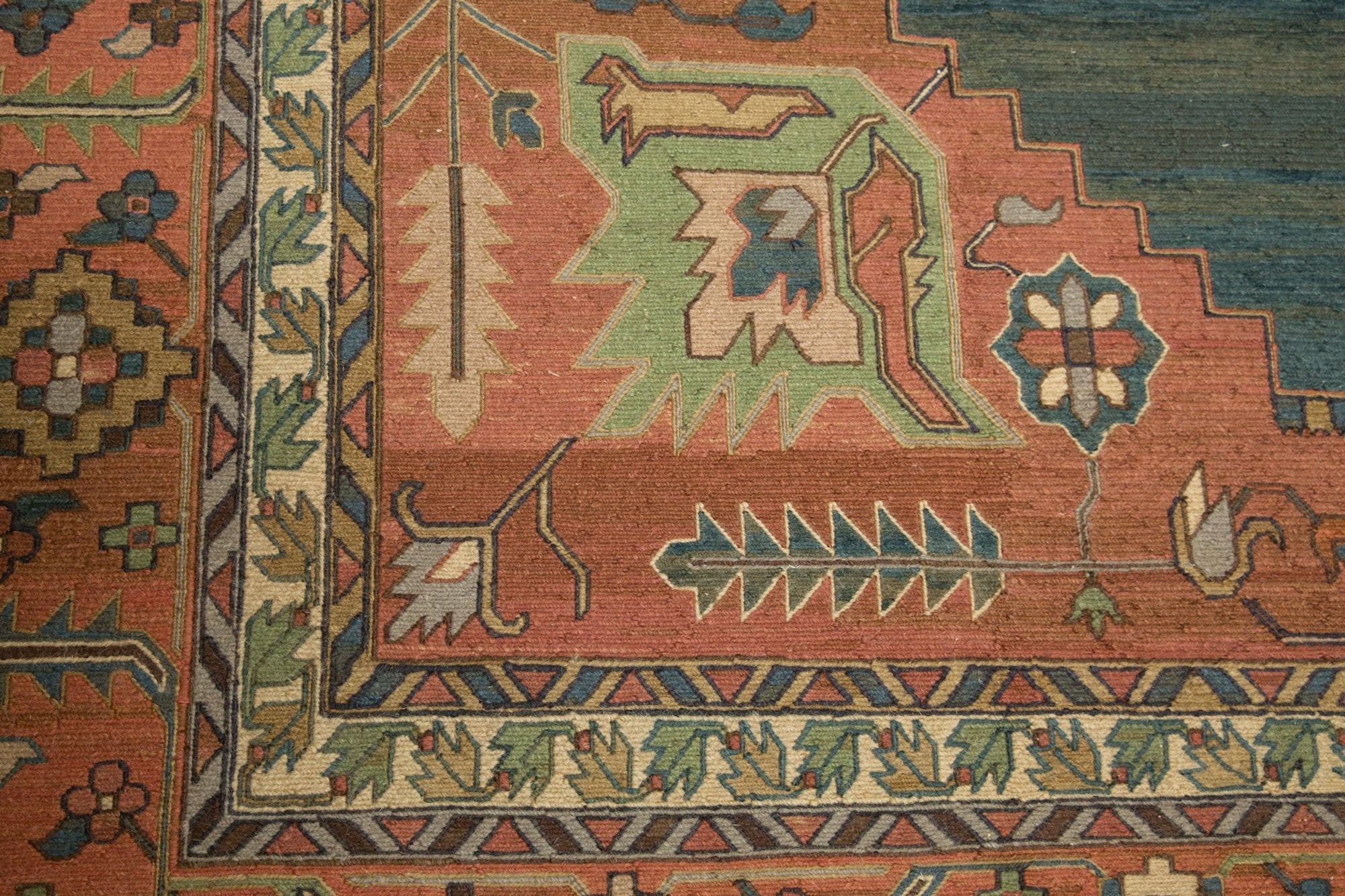 10x13.5 Vintage Serapi Indian Soumac Design Carpet by Old New House® - product image 6 for Resin Society