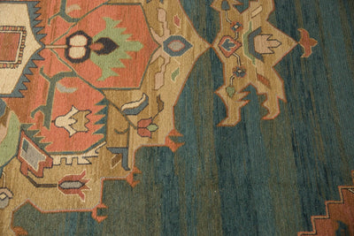 10x13.5 Vintage Serapi Indian Soumac Design Carpet by Old New House® - product image 9 for Resin Society