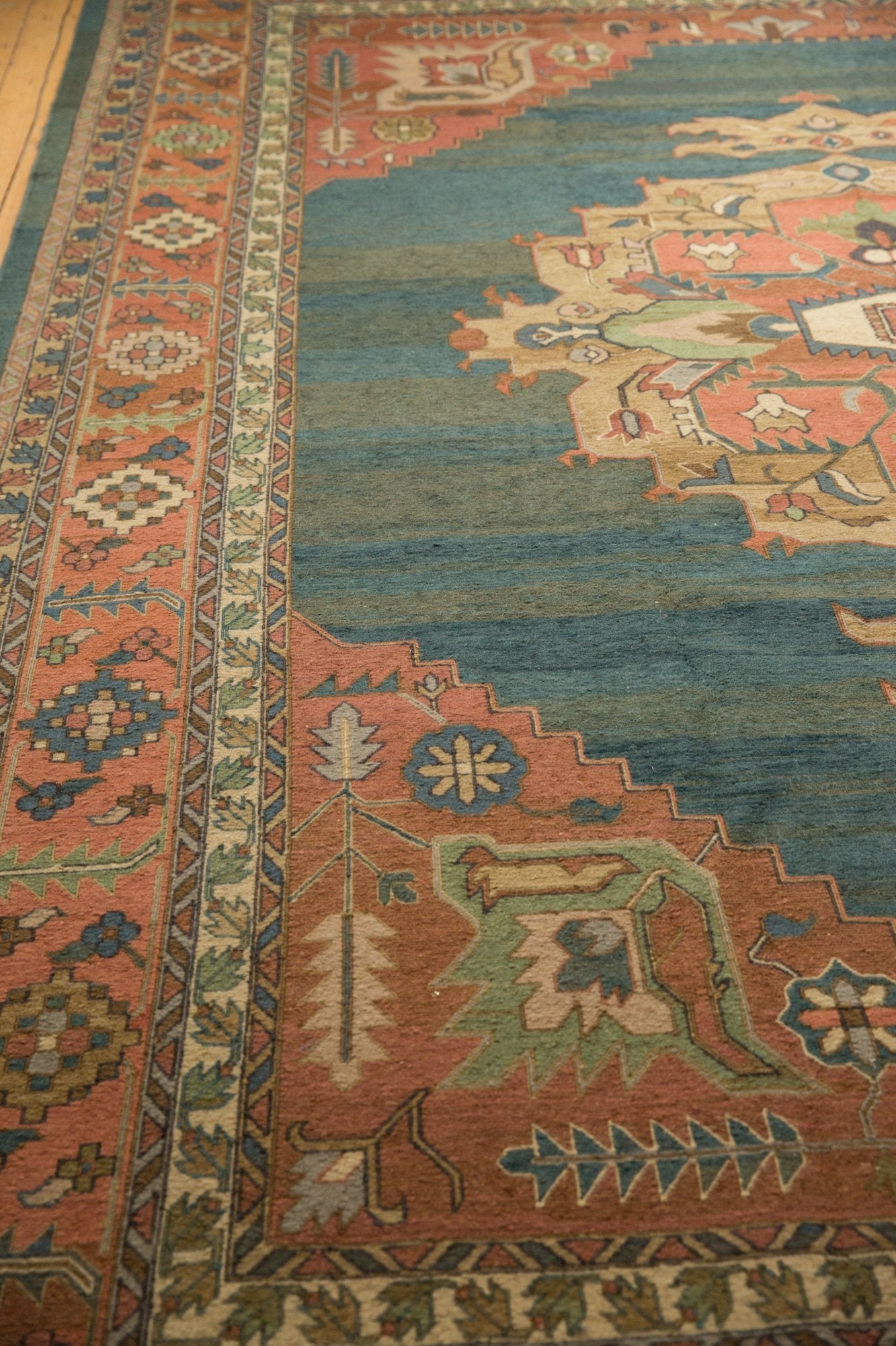 10x13.5 Vintage Serapi Indian Soumac Design Carpet by Old New House® - product image 11 for Resin Society