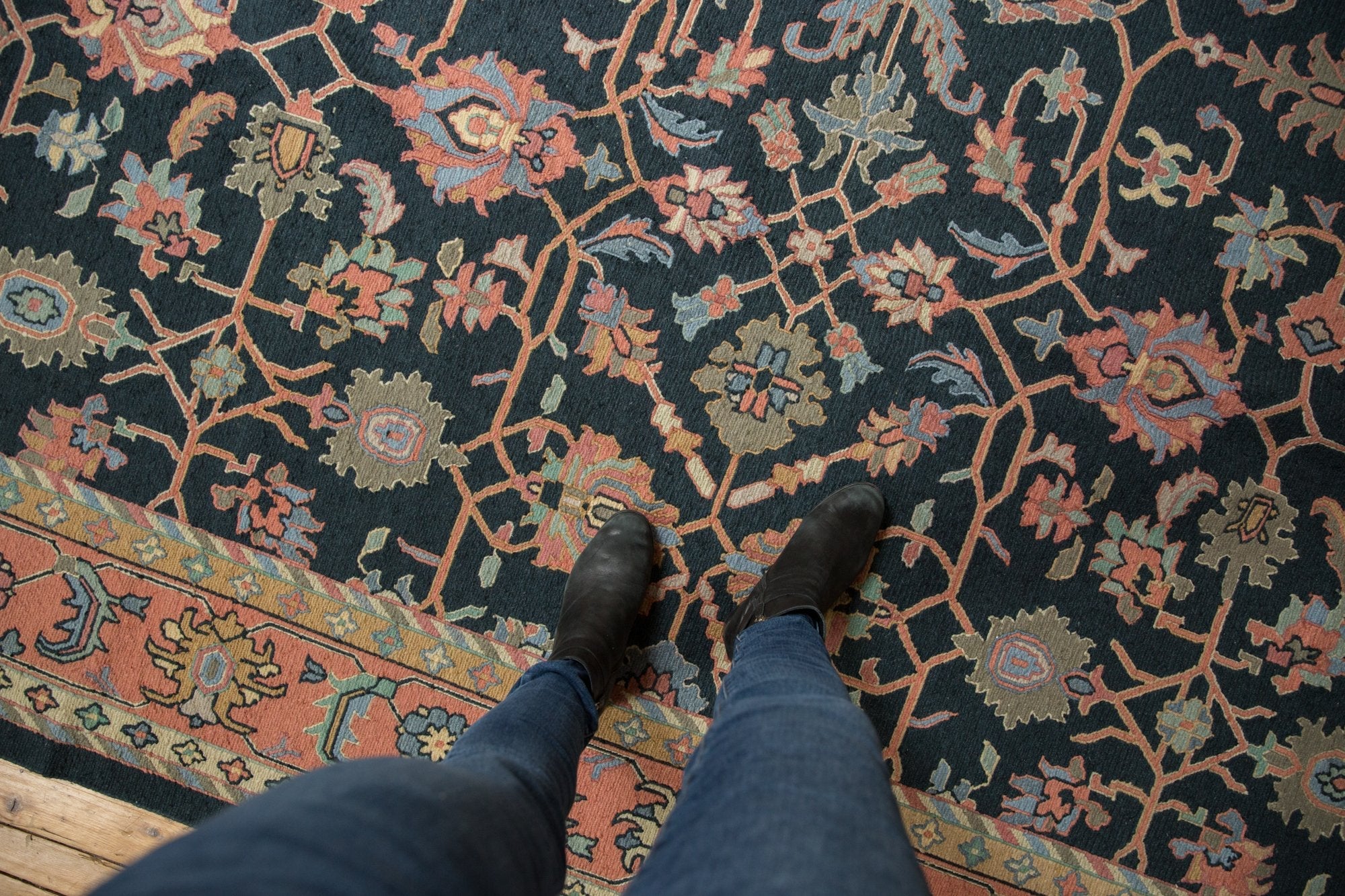 9x12 Vintage Serapi Indian Soumac Design Carpet by Old New House® - product image 2 for Resin Society