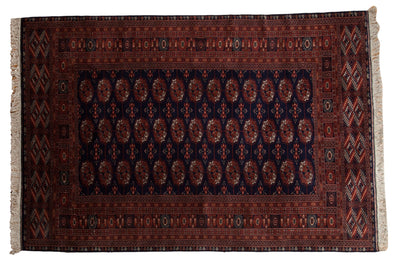 5.5x8 Vintage Fine Pakistani Bokhara Design Carpet by Old New House® - main product image for Resin Society