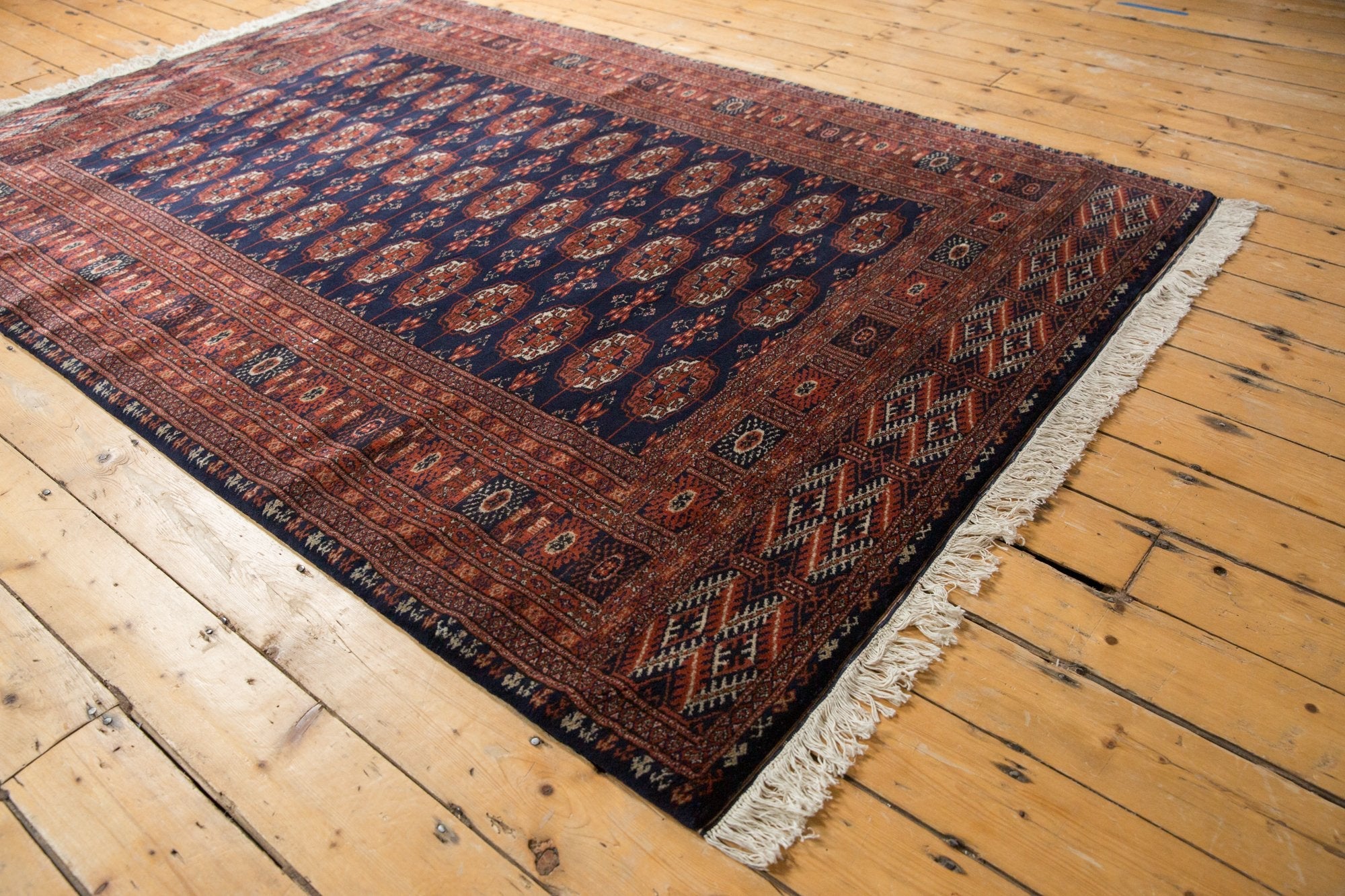 5.5x8 Vintage Fine Pakistani Bokhara Design Carpet by Old New House® - product image 3 for Resin Society