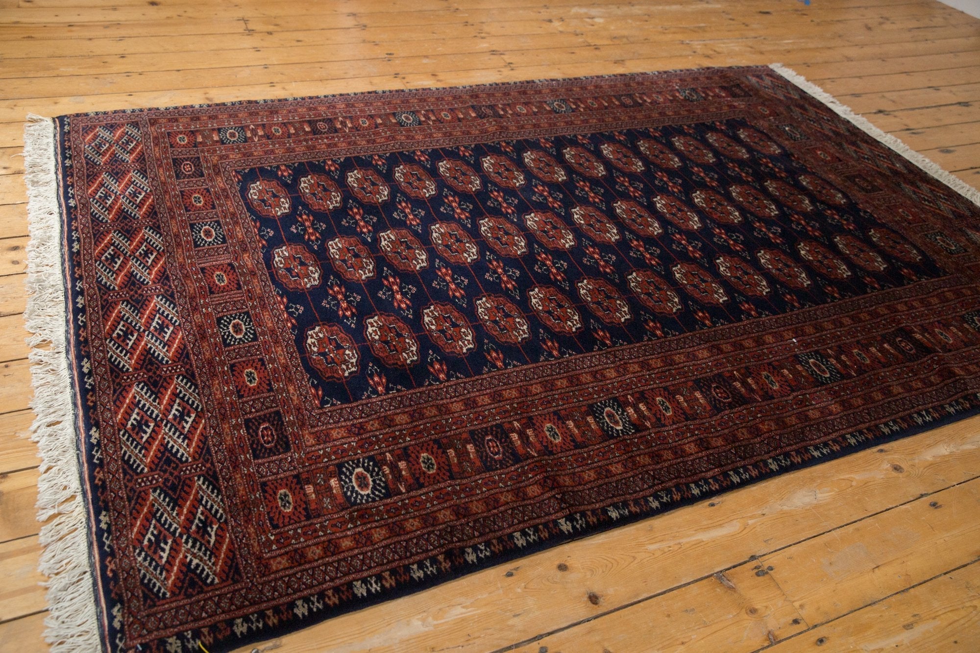 5.5x8 Vintage Fine Pakistani Bokhara Design Carpet by Old New House® - product image 11 for Resin Society