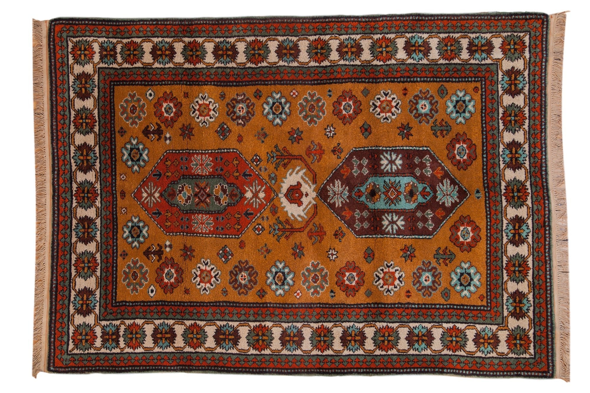 5.5x7.5 Vintage Siberian Kazak Design Carpet by Old New House® - main product image for Resin Society