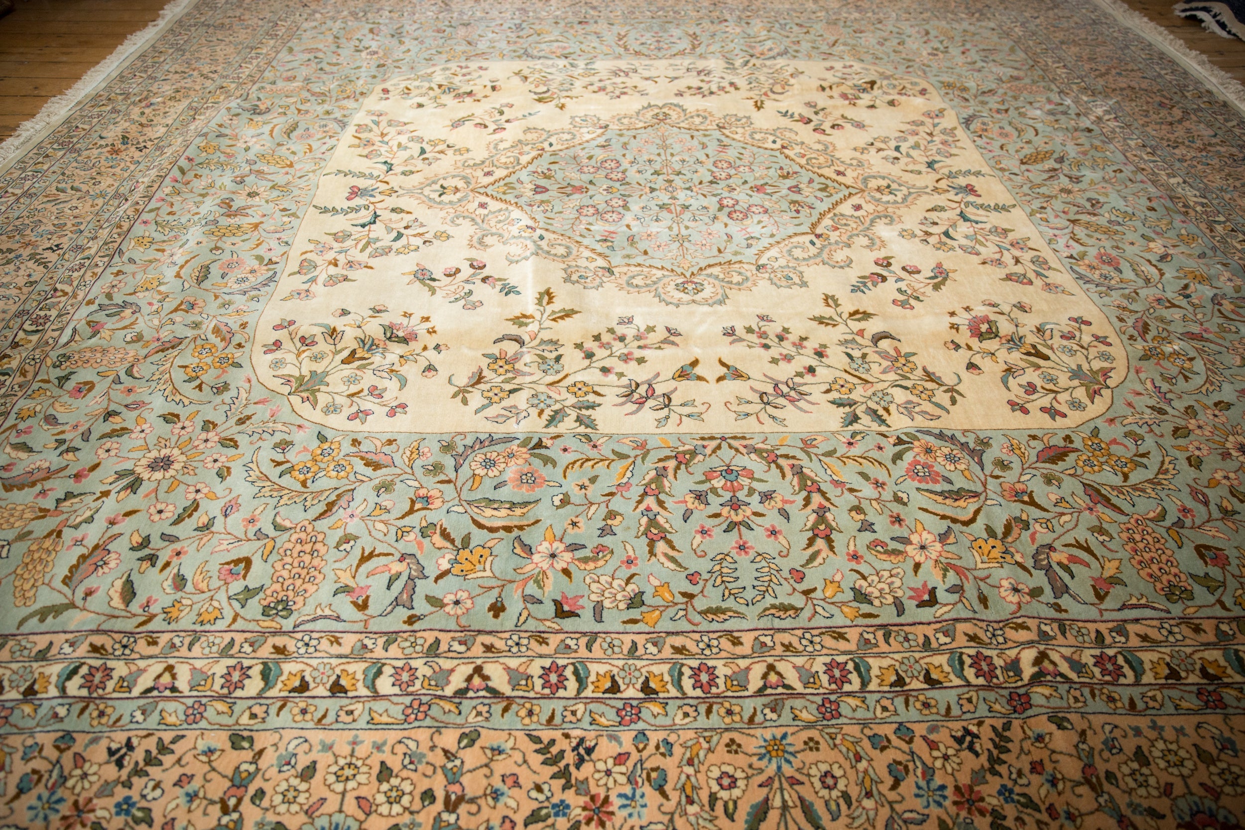 12x12 Vintage Bulgarian Kerman Design Square Carpet by Old New House® - product image 5 for Resin Society
