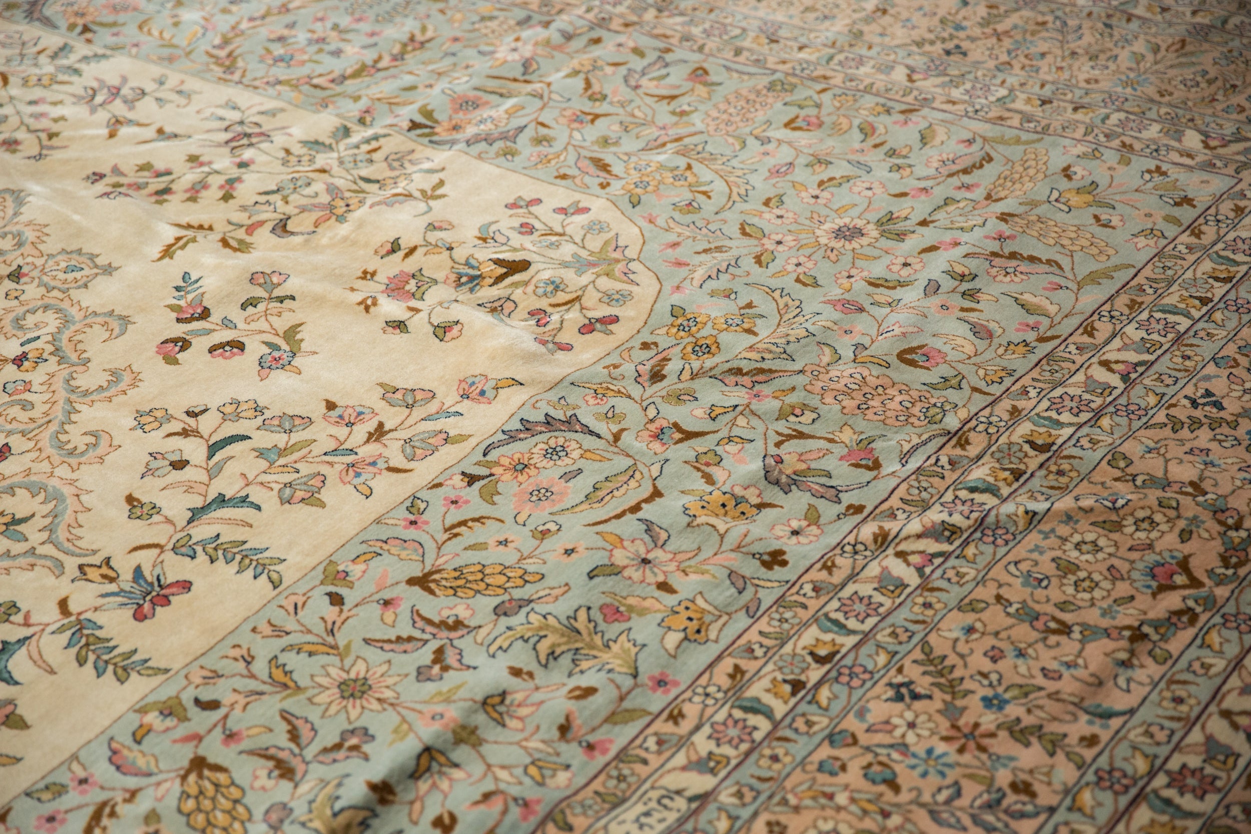 12x12 Vintage Bulgarian Kerman Design Square Carpet by Old New House® - product image 3 for Resin Society