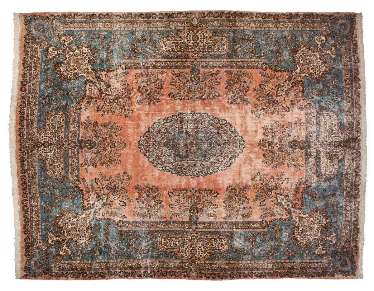 13.5x17 Vintage Cyrus Crown® Kerman Carpet by Old New House® - main product image for Resin Society
