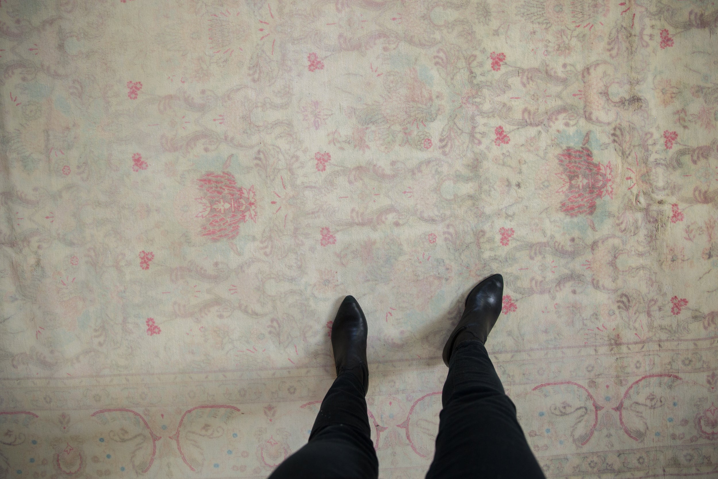 10x14 Vintage Distressed Bulgarian Kerman Design Carpet by Old New House® - product image 2 for Resin Society