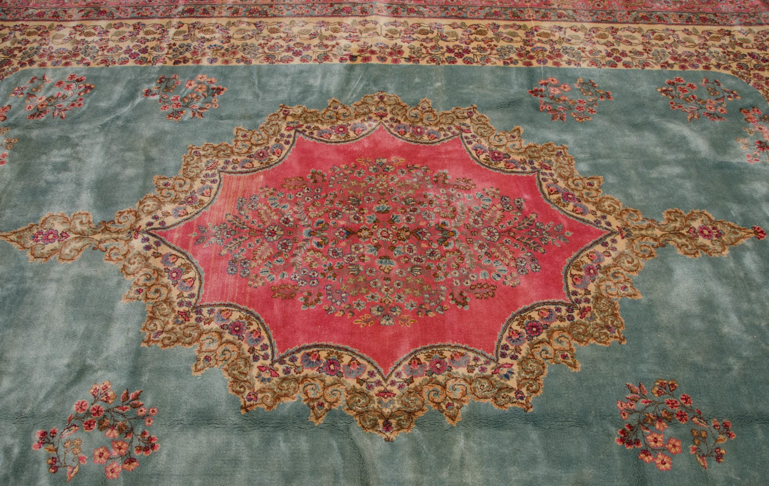 10x16.5 Vintage Fine Kerman Carpet by Old New House® - product image 11 for Resin Society