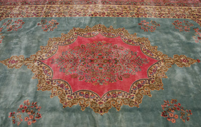 10x16.5 Vintage Fine Kerman Carpet by Old New House® - product image 11 for Resin Society