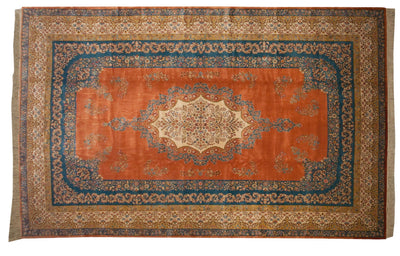 12x18.5 Vintage Bulgarian Kerman Design Carpet by Old New House® - product image 2 for Resin Society