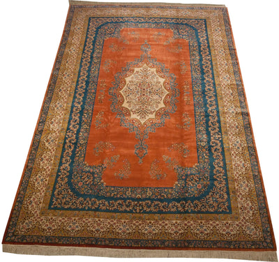 12x18.5 Vintage Bulgarian Kerman Design Carpet by Old New House® - product image 5 for Resin Society