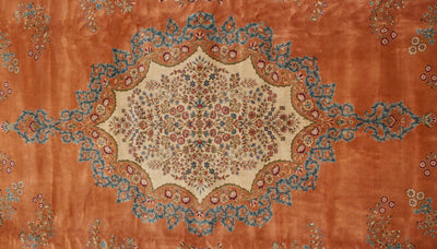 12x18.5 Vintage Bulgarian Kerman Design Carpet by Old New House® - product image 7 for Resin Society
