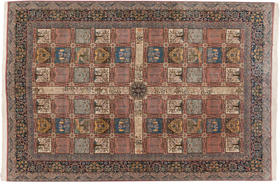 12x17.5 Vintage Bulgarian Kerman Design Carpet by Old New House® - main product image for Resin Society