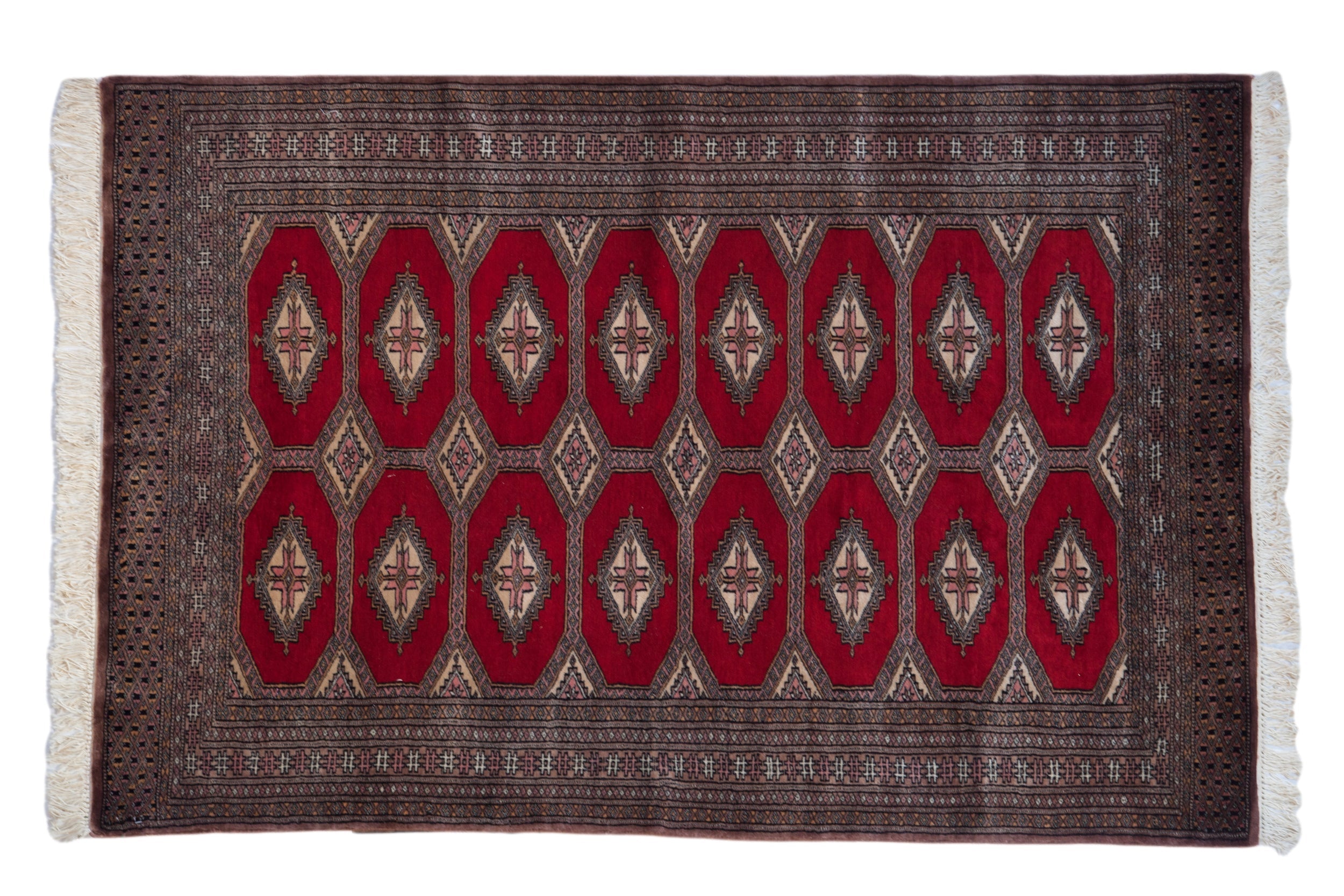 4x6 Vintage Fine Pakistani Turkmen Design Rug by Old New House® - main product image for Resin Society