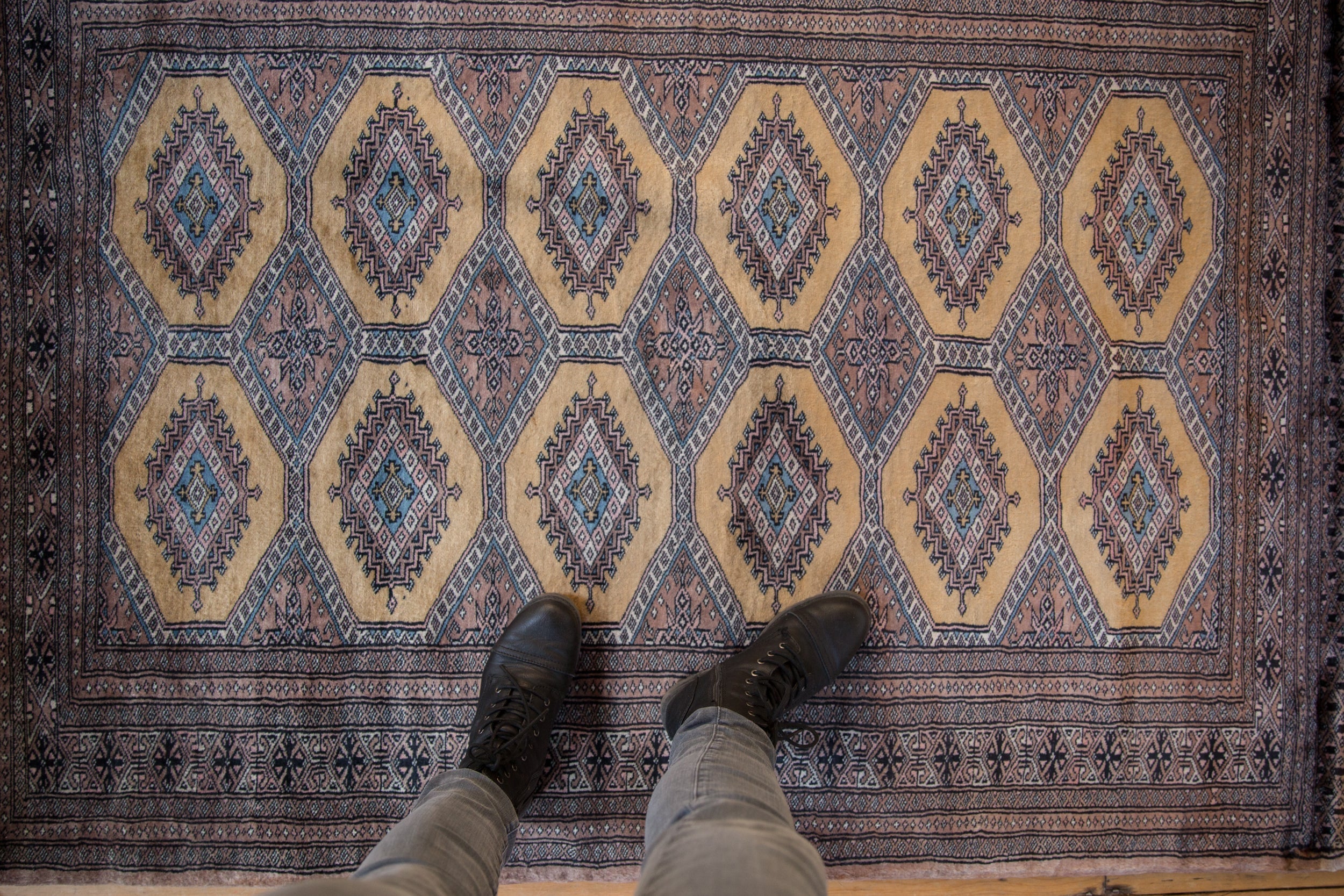 4x6 Vintage Fine Pakistani Turkmen Design Rug by Old New House® - product image 2 for Resin Society