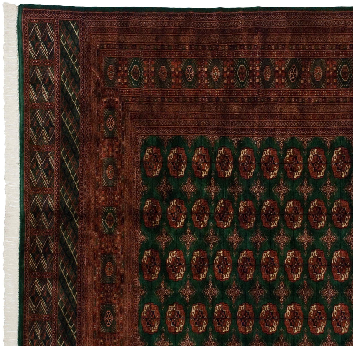 12x12.5 Vintage Fine Bokhara Square Carpet by Old New House® - product image 4 for Resin Society