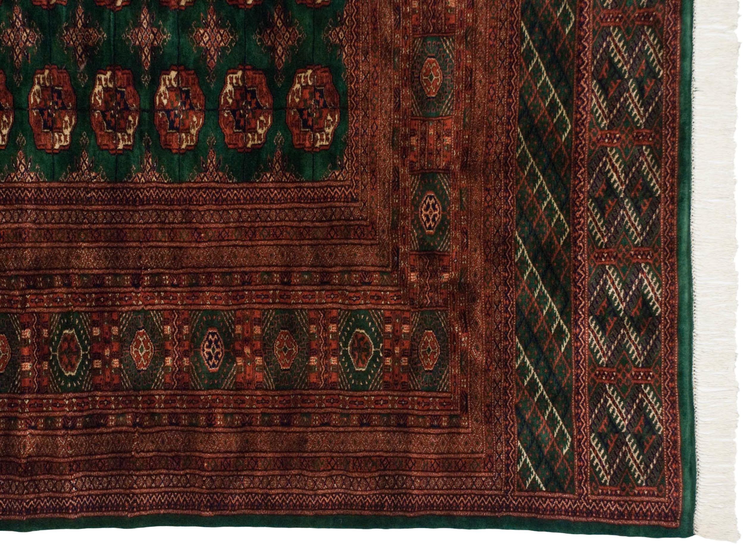 12x12.5 Vintage Fine Bokhara Square Carpet by Old New House® - product image 5 for Resin Society