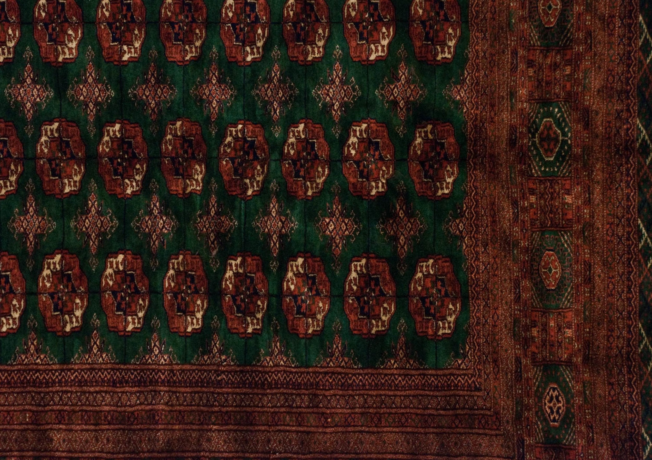 12x12.5 Vintage Fine Bokhara Square Carpet by Old New House® - product image 6 for Resin Society