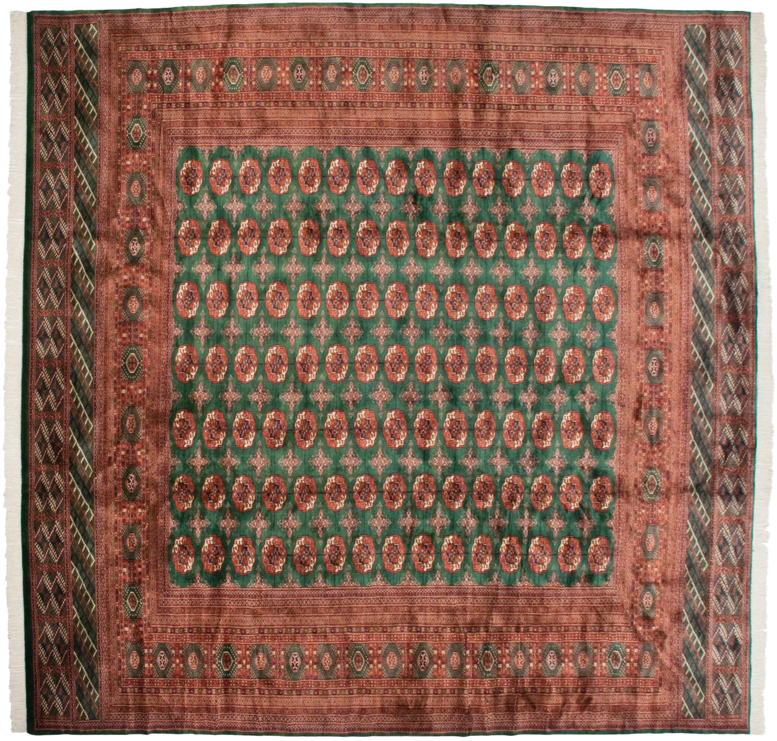 12x12.5 Vintage Fine Bokhara Square Carpet by Old New House® - product image 14 for Resin Society