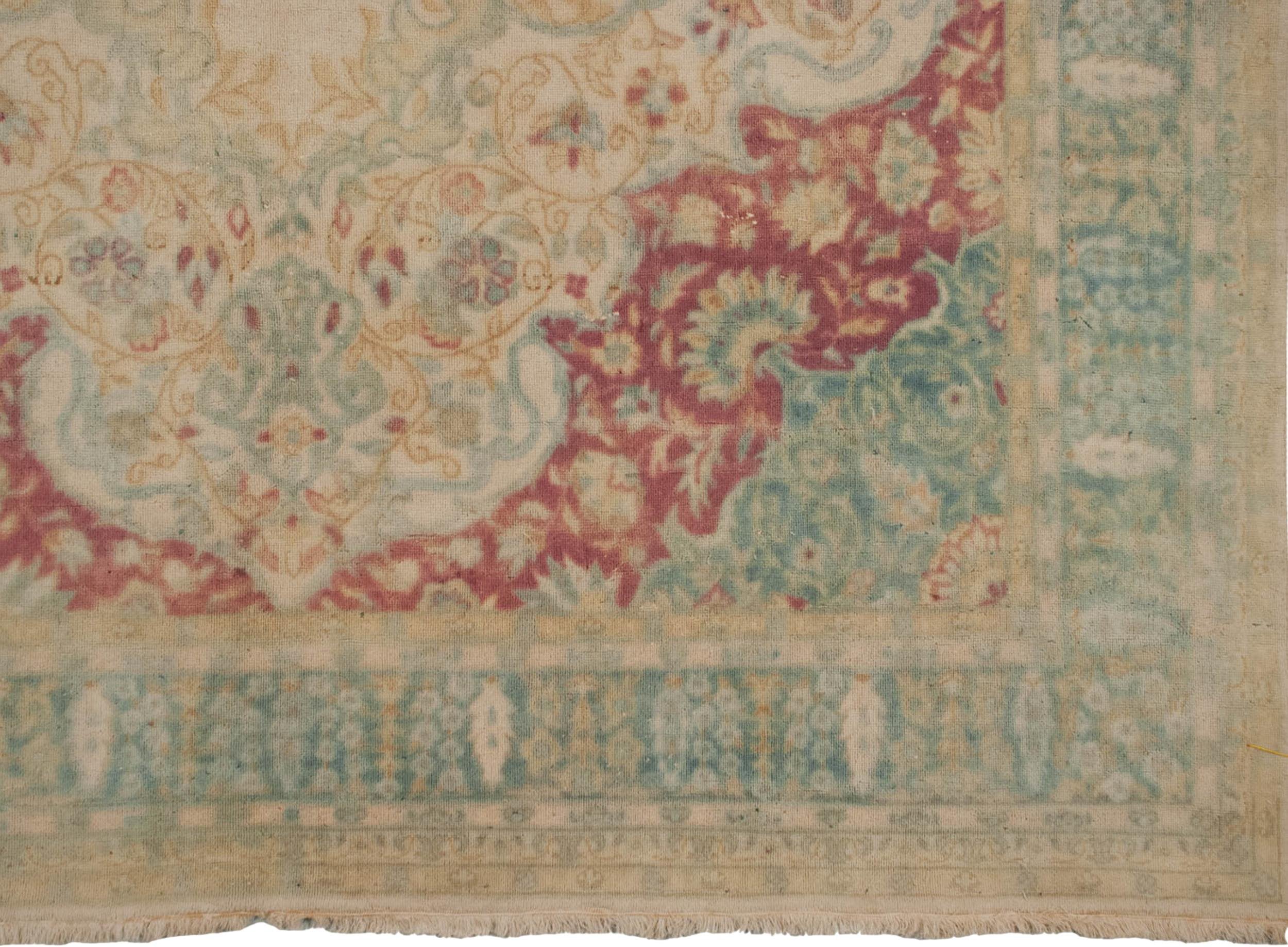 6x9 Vintage Distressed Bulgarian Kerman Design Carpet by Old New House® - product image 4 for Resin Society