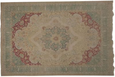 6x9 Vintage Distressed Bulgarian Kerman Design Carpet by Old New House® - product image 6 for Resin Society