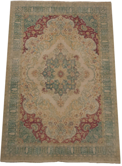 6x9 Vintage Distressed Bulgarian Kerman Design Carpet by Old New House® - product image 9 for Resin Society