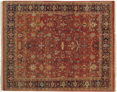 8x10 Vintage Indian Mahal Design Carpet by Old New House® - main product image for Resin Society