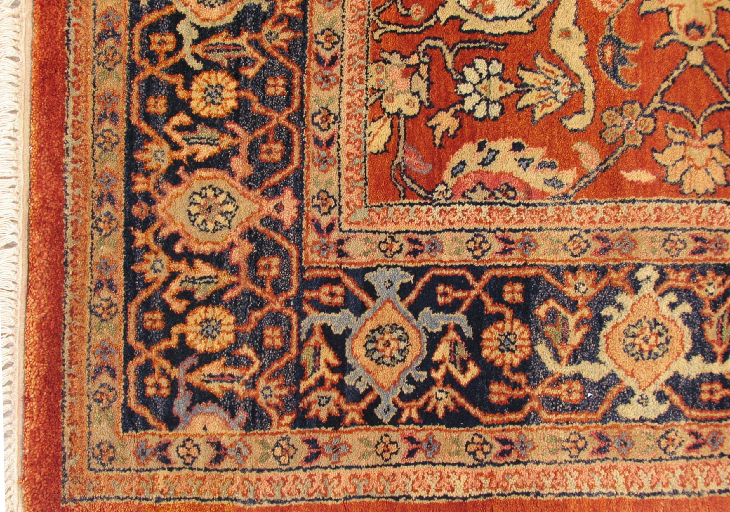 8x10 Vintage Indian Mahal Design Carpet by Old New House® - product image 5 for Resin Society