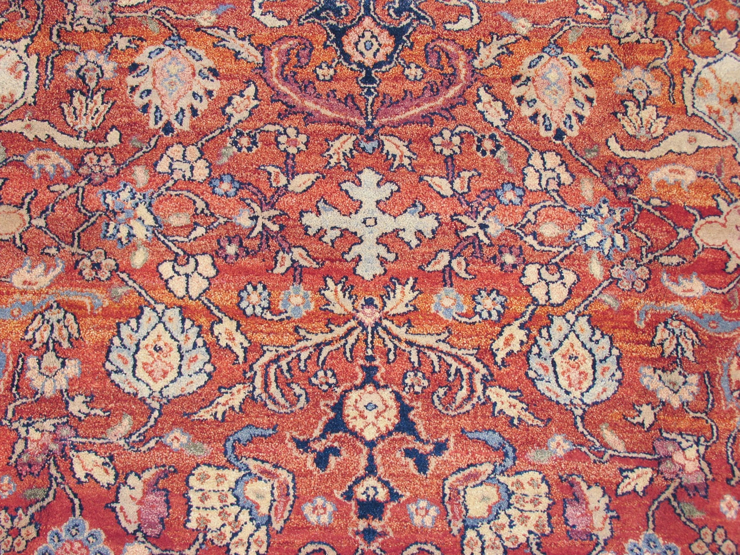 8x10 Vintage Indian Mahal Design Carpet by Old New House® - product image 6 for Resin Society