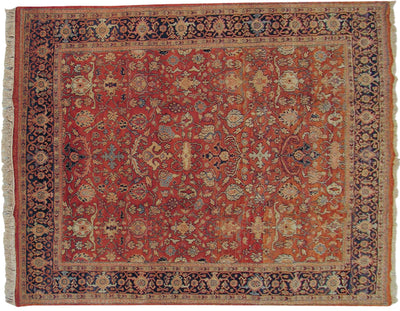 8x10 Vintage Indian Mahal Design Carpet by Old New House® - product image 7 for Resin Society