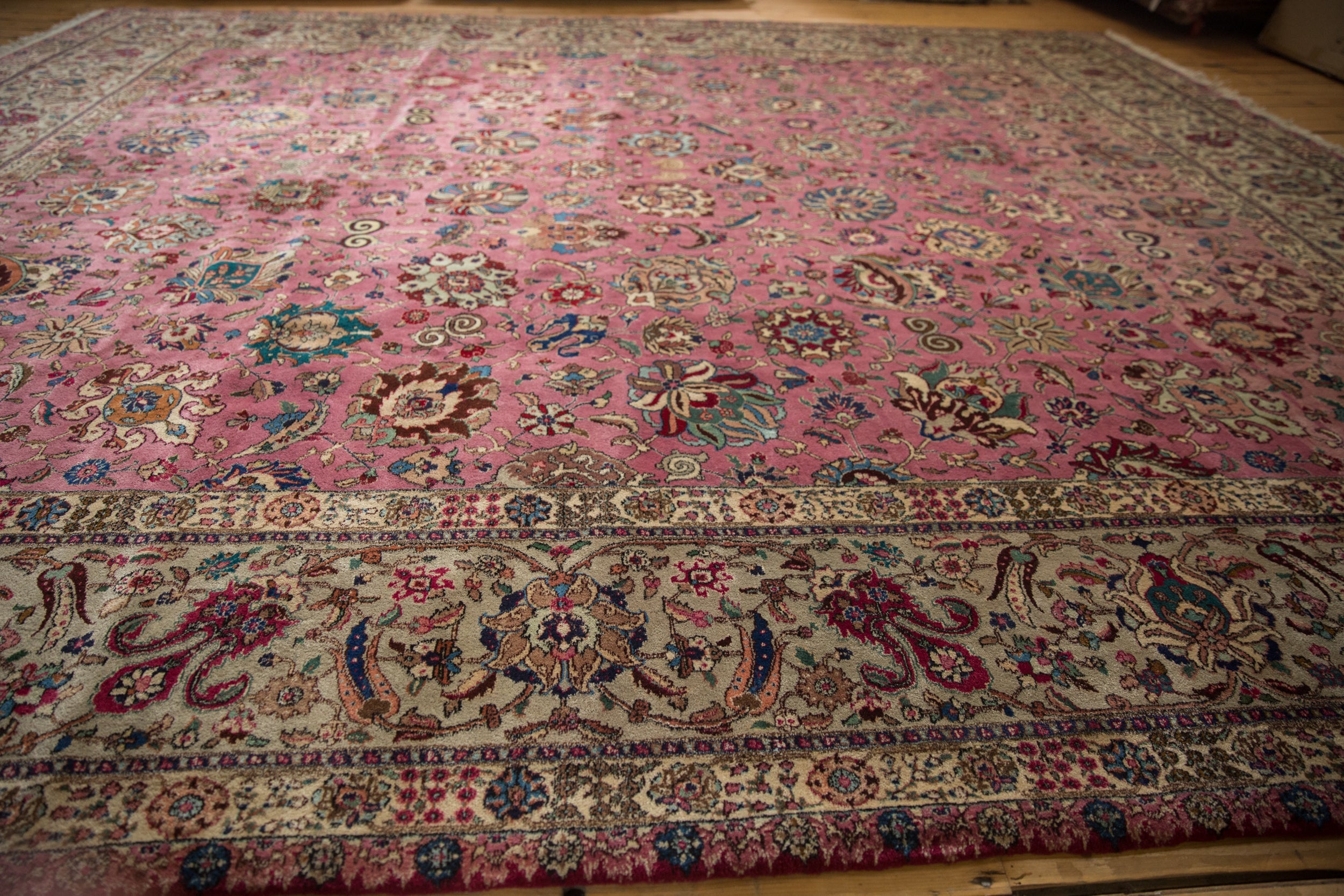 12x13.5 Vintage Tabriz Square Carpet by Old New House® - product image 9 for Resin Society